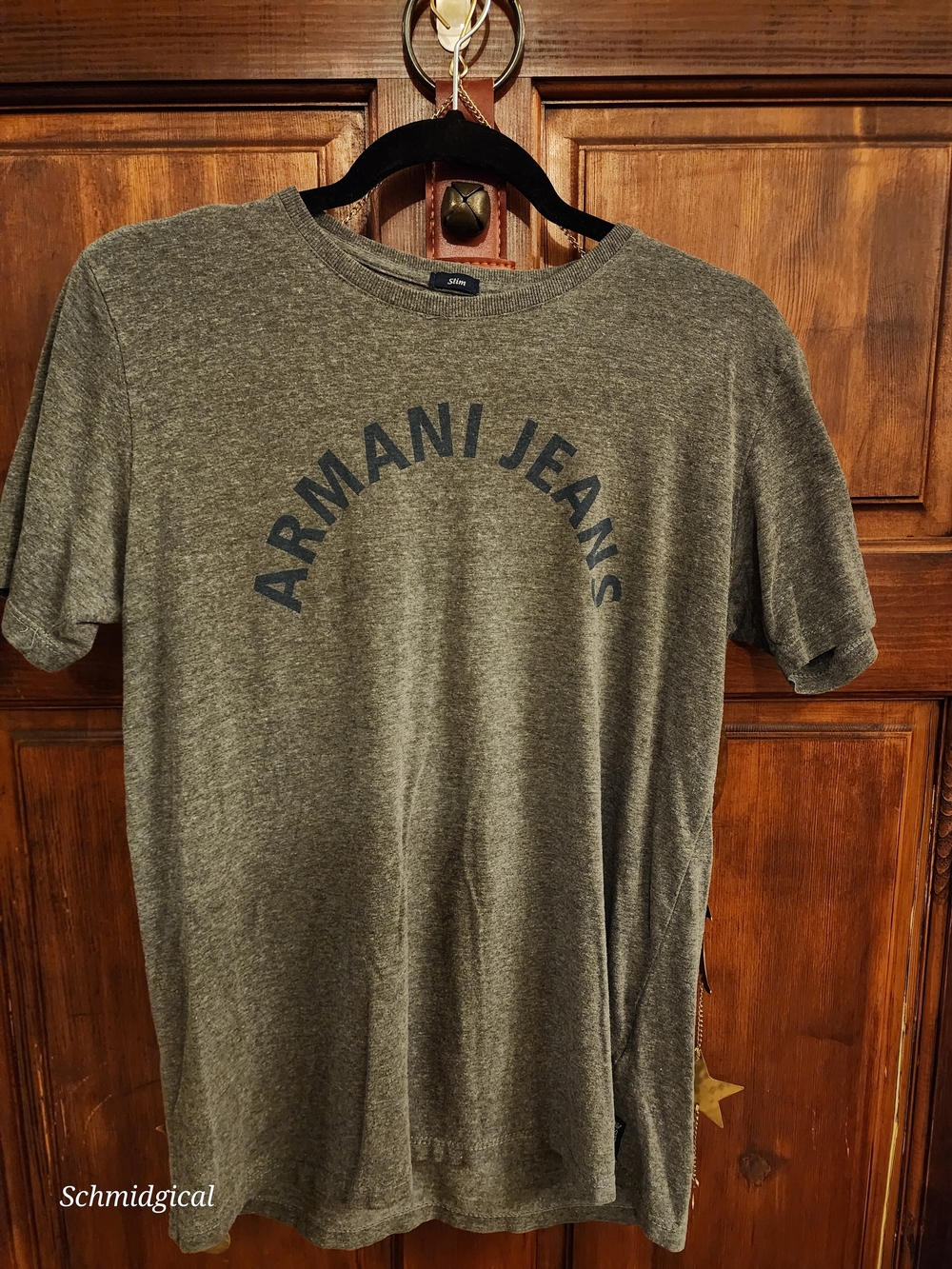 Armani Jeans‎ Men's Heather Gray Logo T-Shirt